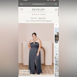Revelry Nayeli Satin Black Dress